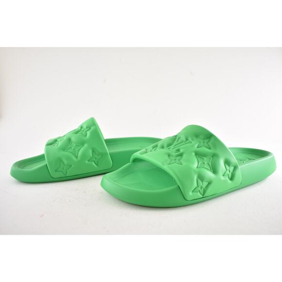 Louis Vuitton Waterfront Mule Bubble Monogram Green Slide Sandal UK 9 US 10 11 - Picture 12 of 14